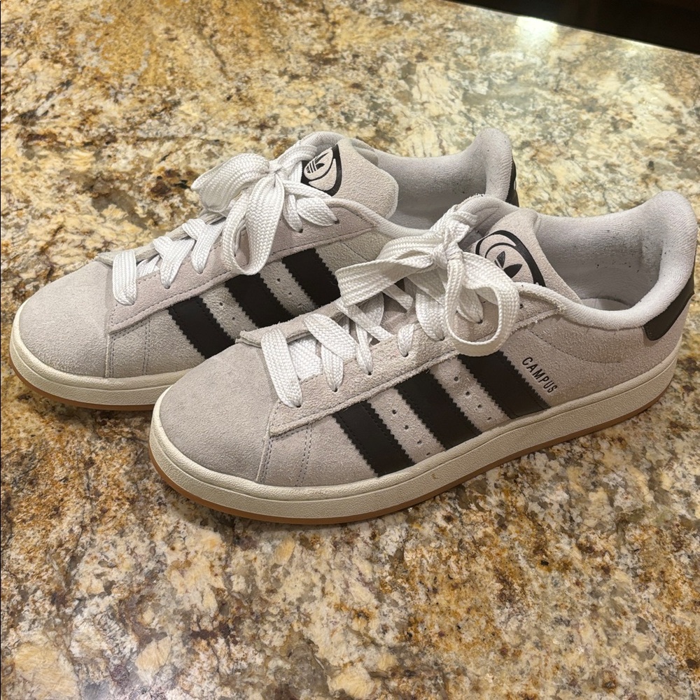 Adidas Campus Sneakers in Light Gray and Black